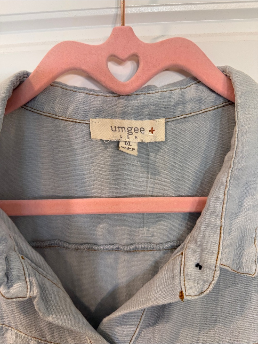 Umgee Light Blue Jean color Dress 2XL - Picture 3 of 7